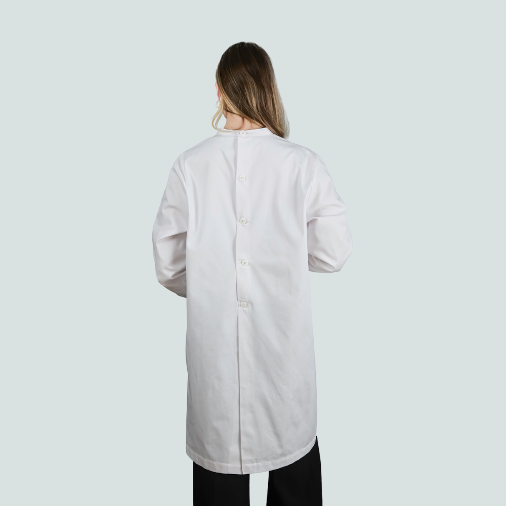 Bata Branca Laboratório Basic Unisexo - Abotoar Costas