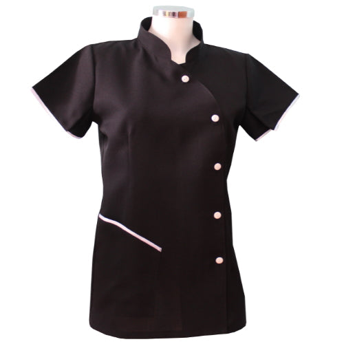 Túnica Oriental Preto e Branco - Tecido Anti-Manchas